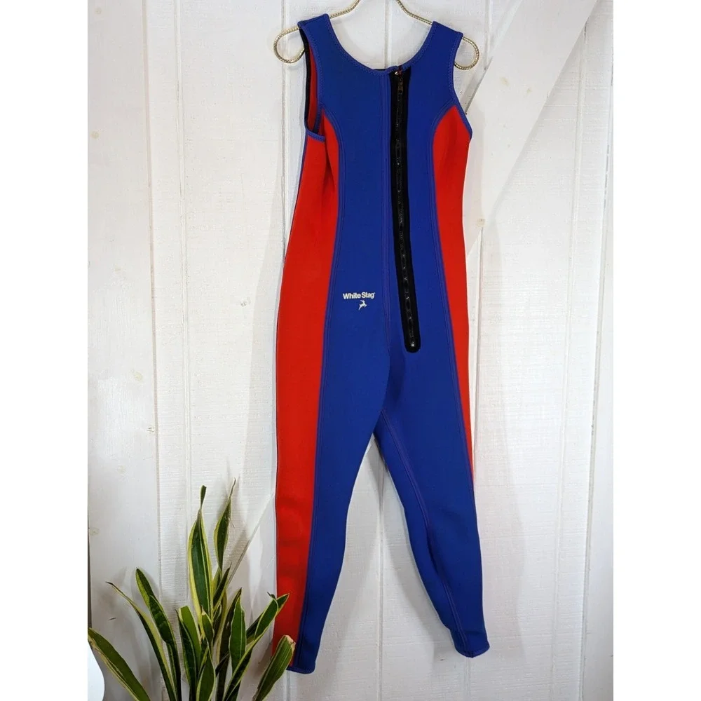 🌊Vintage White Stag 2-Piece Fully Reversible Wetsuit Jacket Set Long *PLS READ!